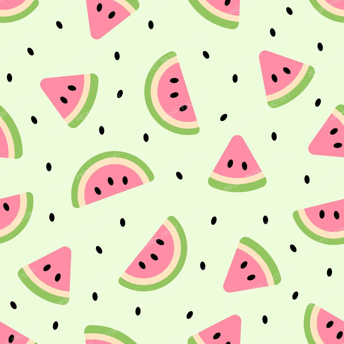 Pink Watermelons, Watermelon Seeds, Summer Pattern — Green