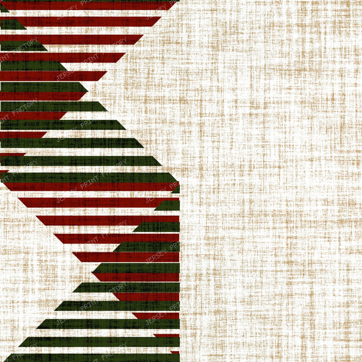 Christmas Ribbon Stripe in Red, Green, and Cream