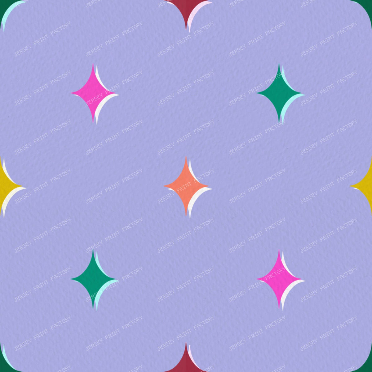 Colourful sparkle stars on Purple — Lavender