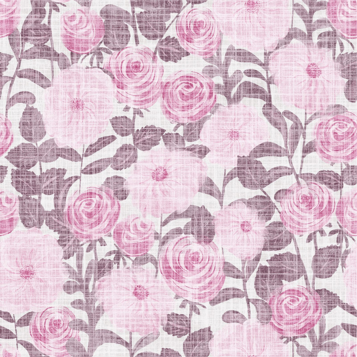 Rosy Pink Mauve Rose Floral