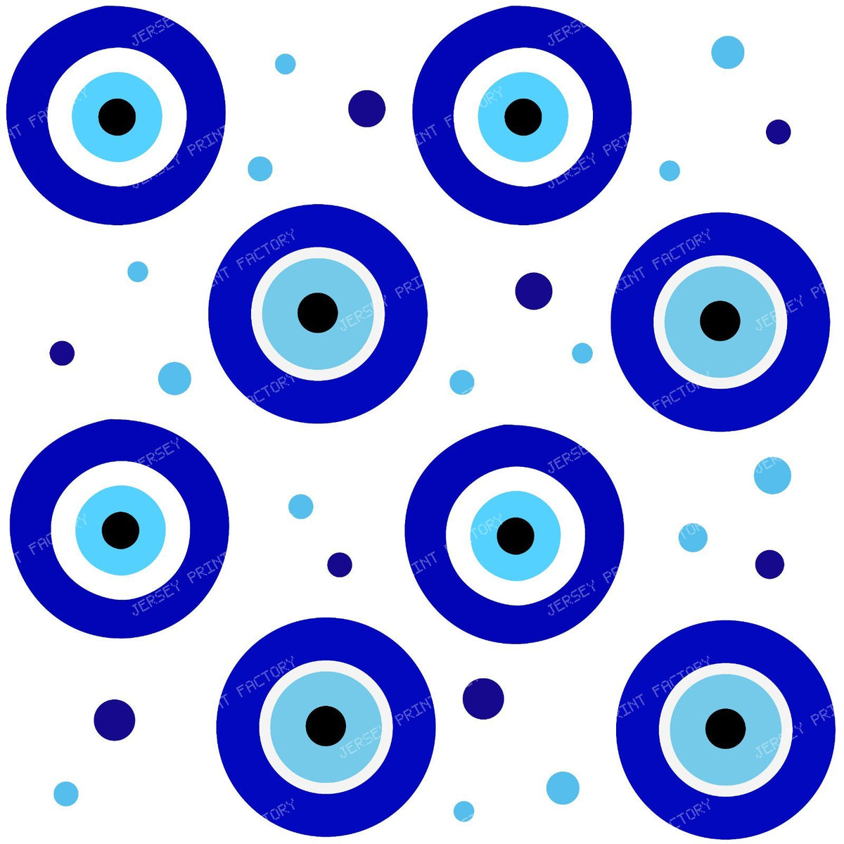 Evil Eye Pattern, Turkish Eye, Nazar Talisman, Mati, Mataki, Hamsa — White 4