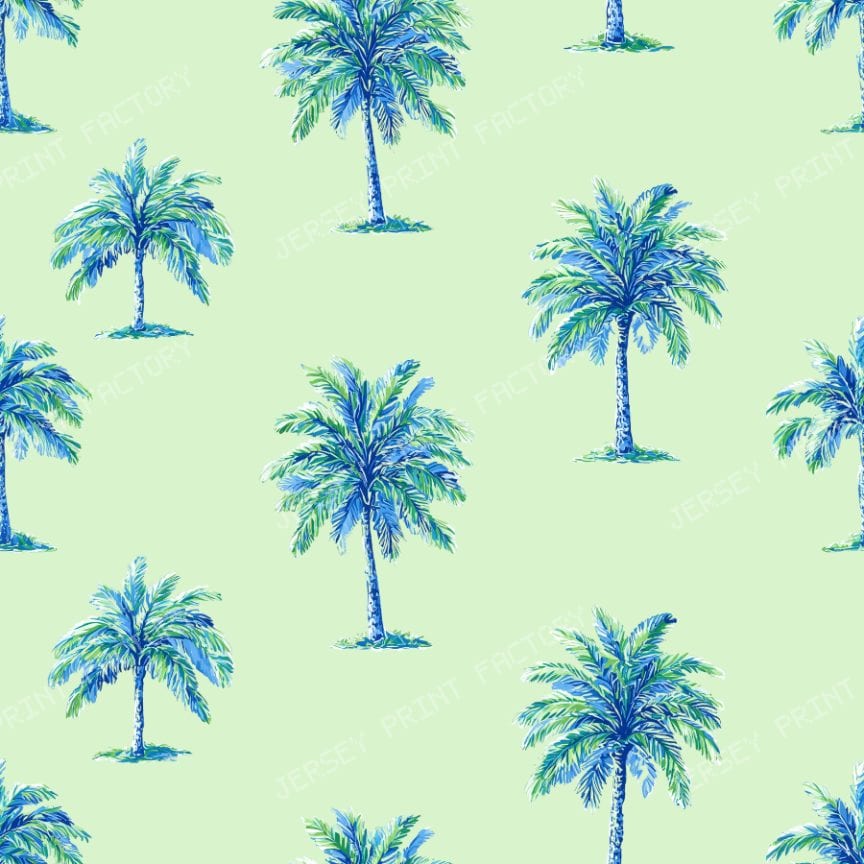 Happy Palm Trees on Green