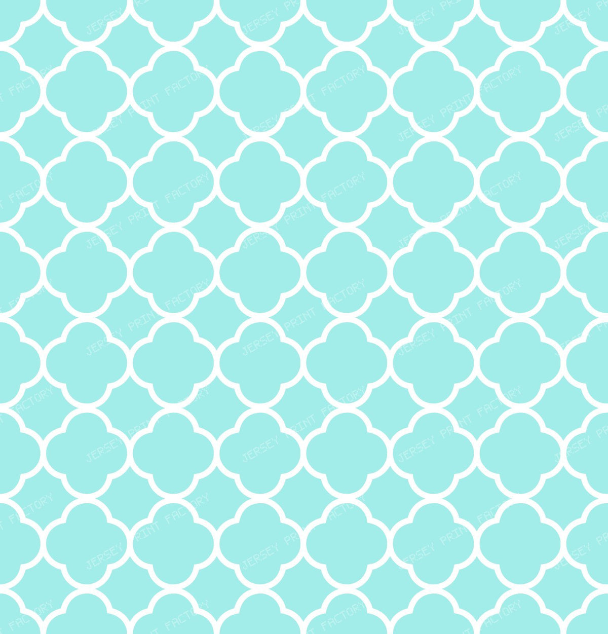 Blue Quatrefoil, Latticework, Moroccan Trellis