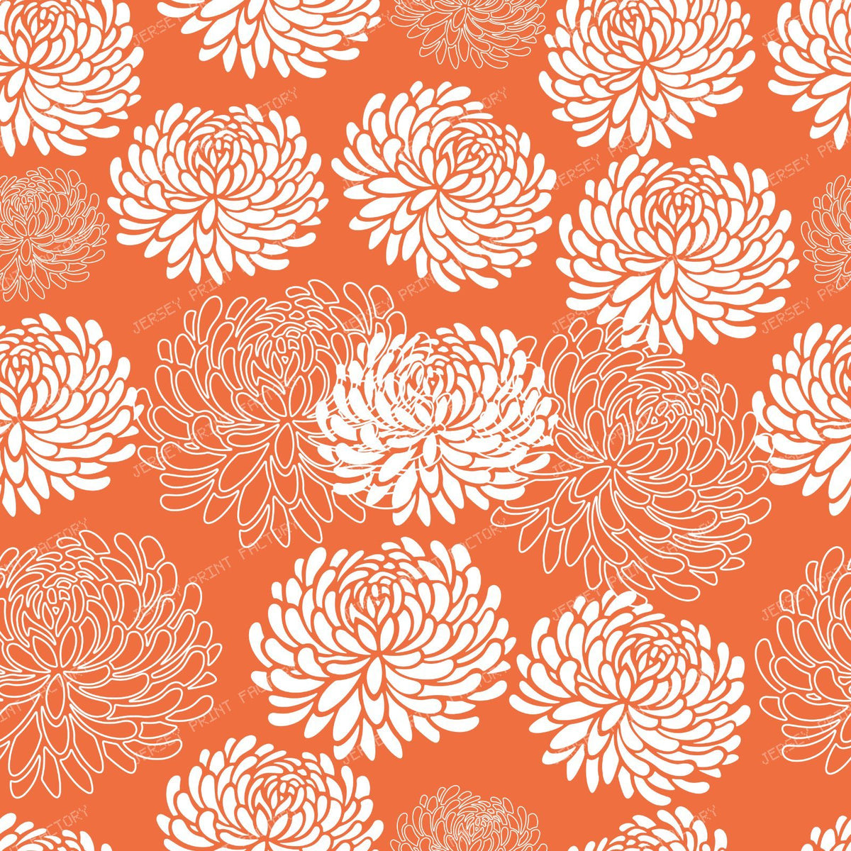 Blue Dahlia, White Dahlia, Pattern Of Flowers — Orange