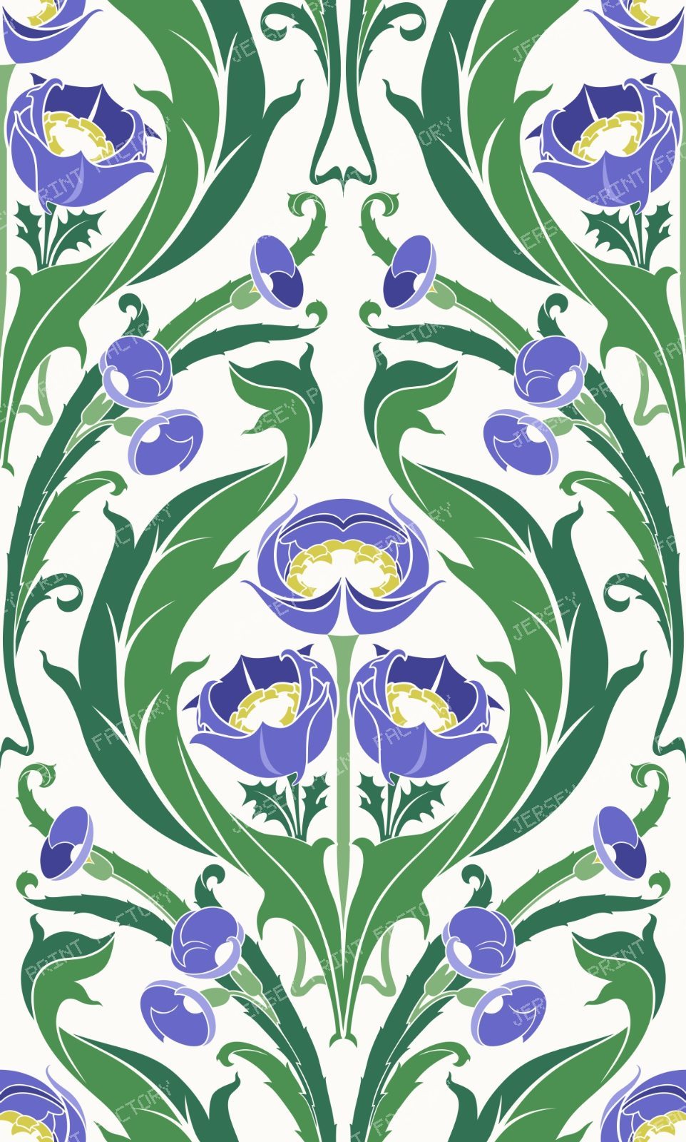Fantasy art nouveau wildflowers