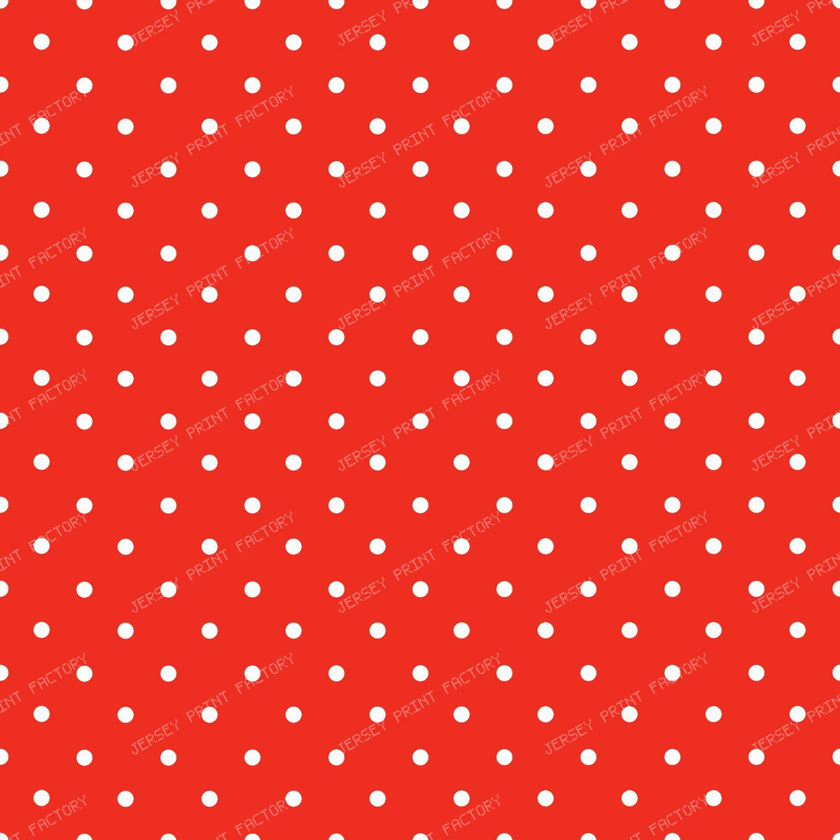 Polka Dots, Polka Dot Pattern, Black and White — Red 2