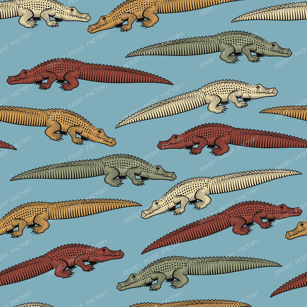 Pattern Of Crocodiles, Colorful Crocodiles, Alligators, Safari Animals — Colorful 4