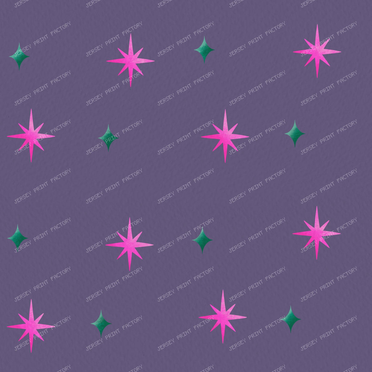 Pink Sparkle & Stars on Purple — Muted purple