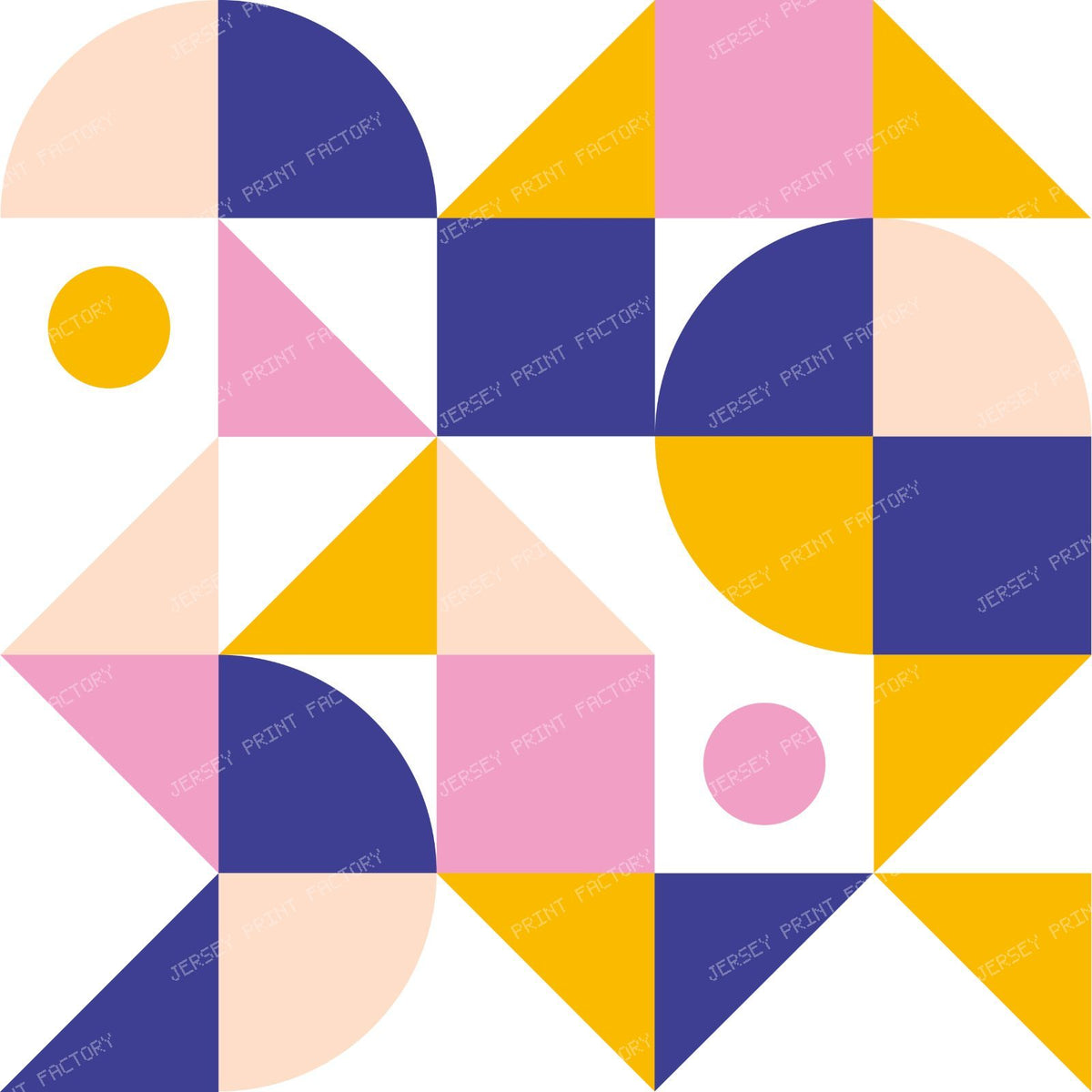 Colorful Bauhaus Pattern, Retro Pattern, Geometric Pattern — Colorful 11