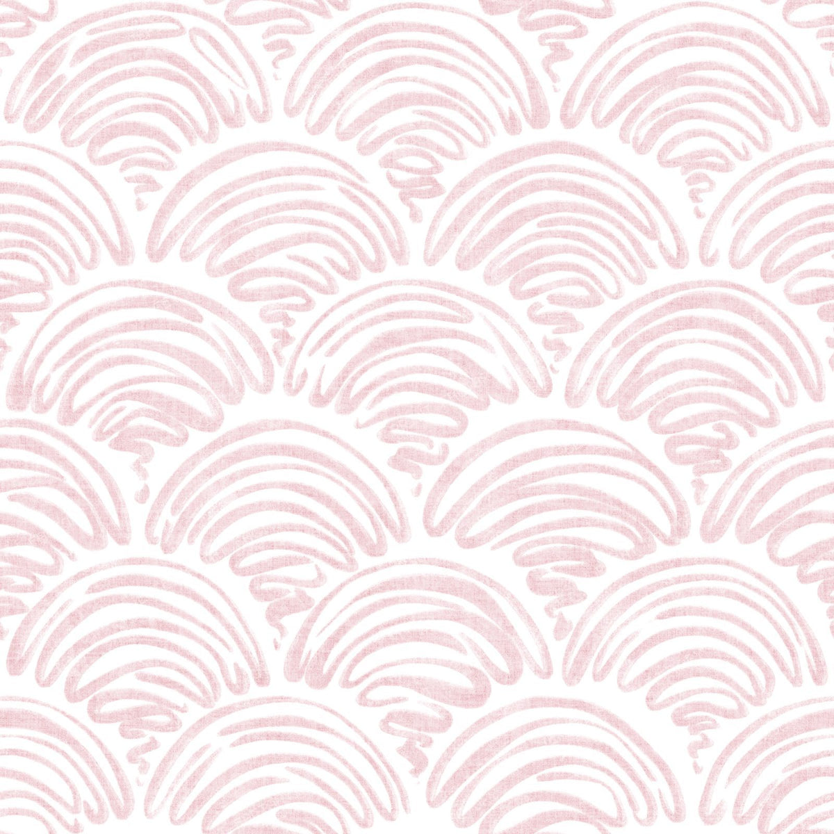 freehand scallop cotton pink on white