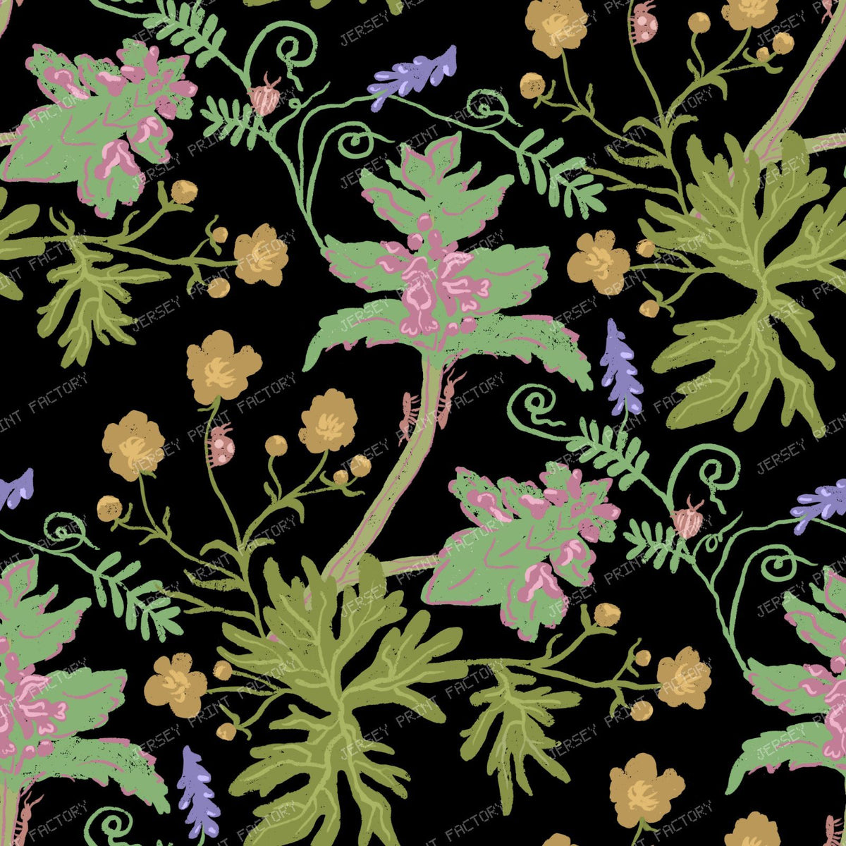 Alpine meadow floral botanical