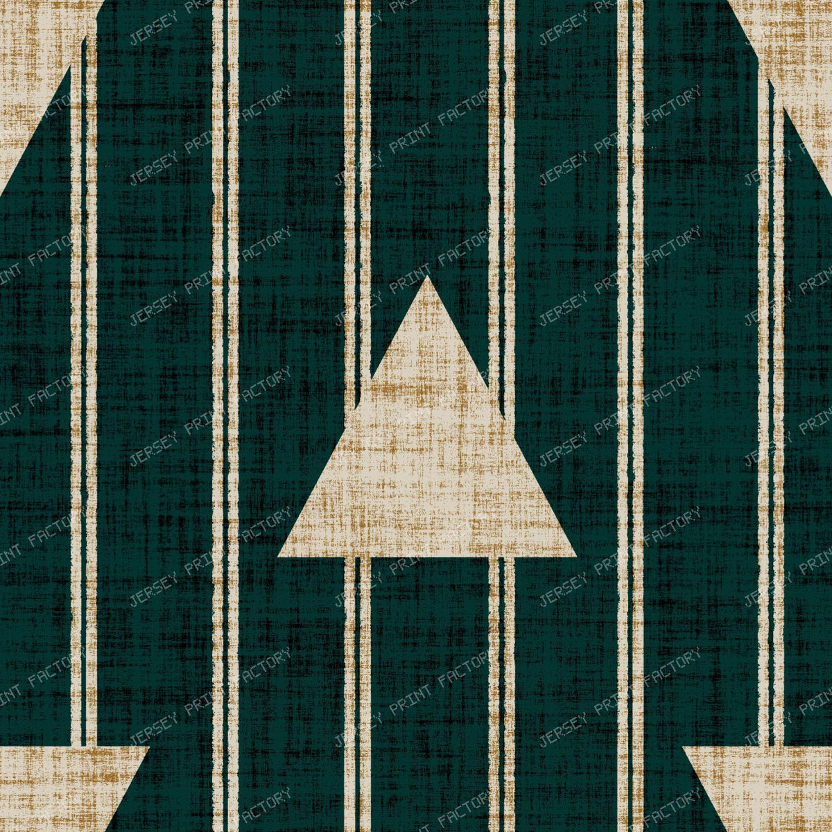 Christmas Arrow Stripe Beige Linen Texture — Deep teal