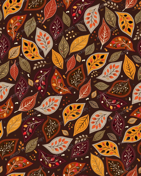 Autumn Botanical Leaves Pattern