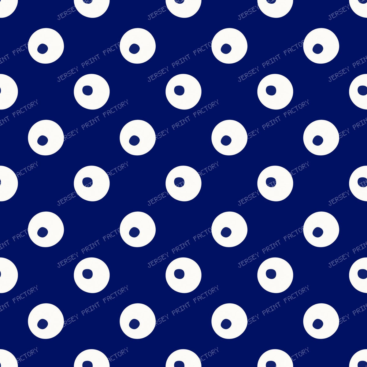 Polish Pottery Peacock Eyes On Navy