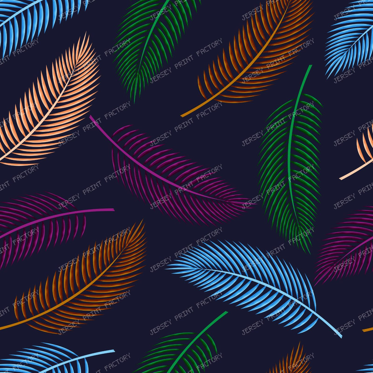 Colorful Palm Leaves, Palm Pattern, Tropical Pattern — Colorful 12