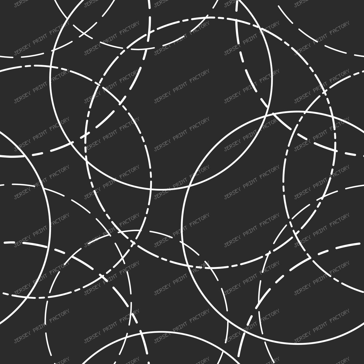 Abstract Circles with Dash Lines