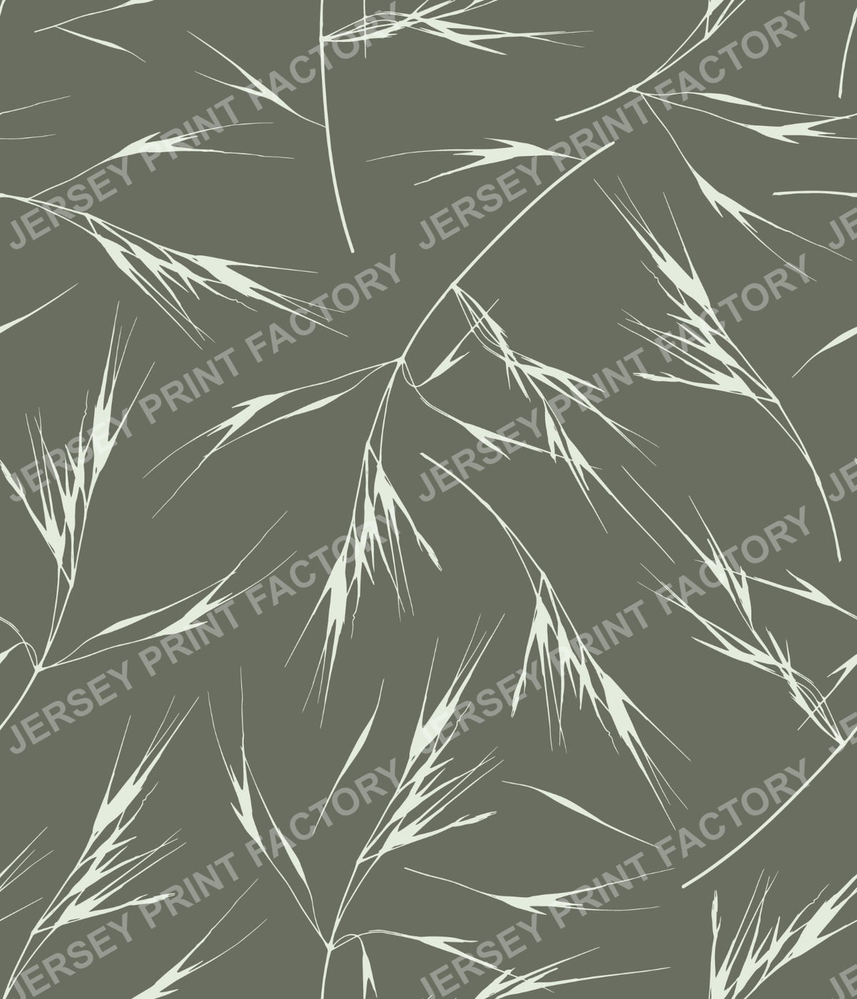 Sway - Soft Neutral Grass Pattern for Calm Modern Spaces - Moss