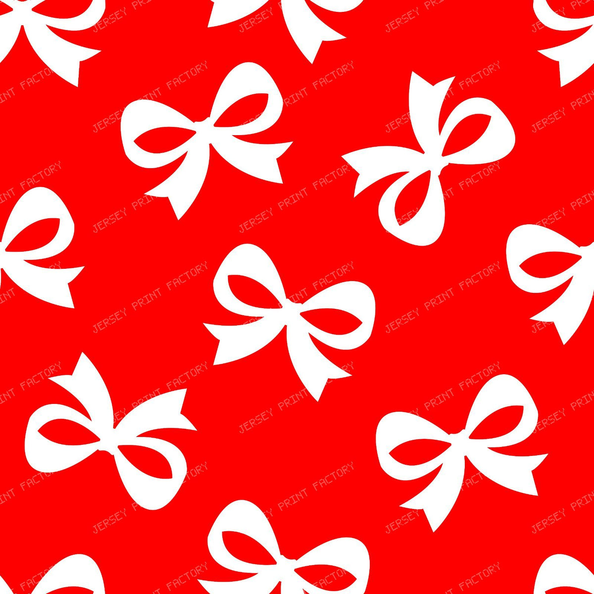 Bow Pattern, Coquette Bow, Ribbon Bow, Cute Bow, White Bow, Black — Red 2