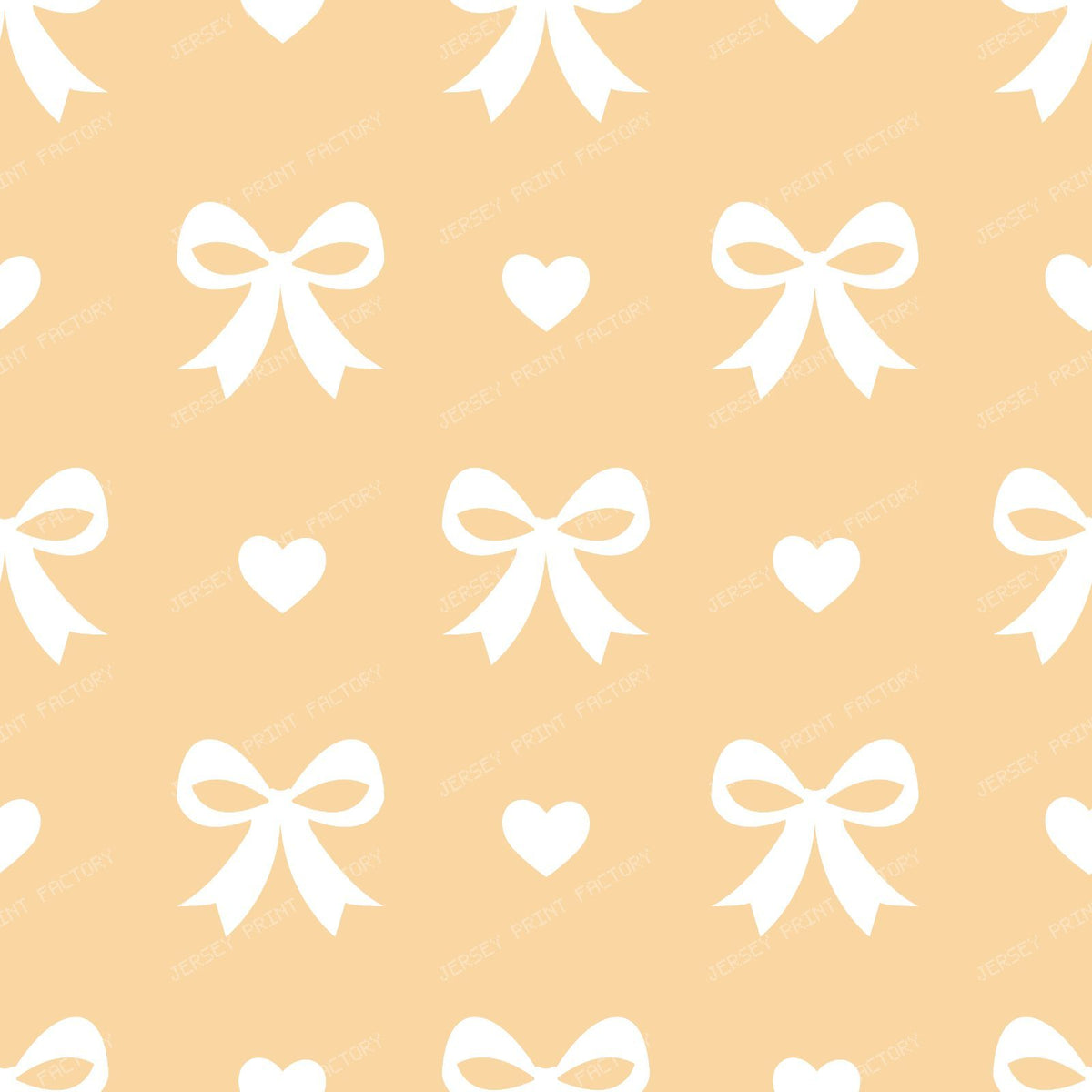 Bow Pattern, Coquette Bow, Ribbon, Cute Bow, White Bow, Hearts, Black — Beige 2