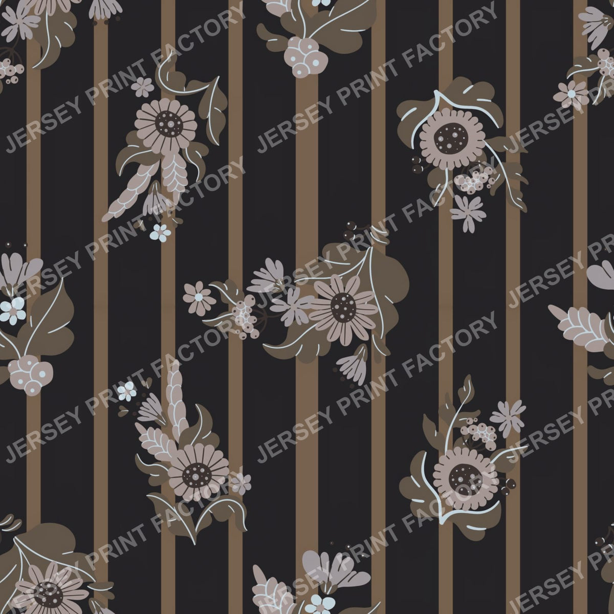 Bloomstripe Harmony Seamless Floral Linear Pattern 02