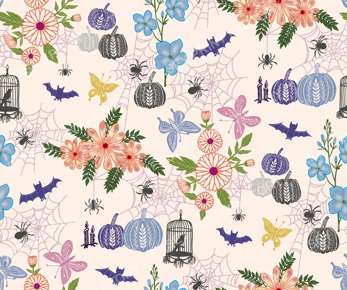 Floral Opulent Halloween Light Pink