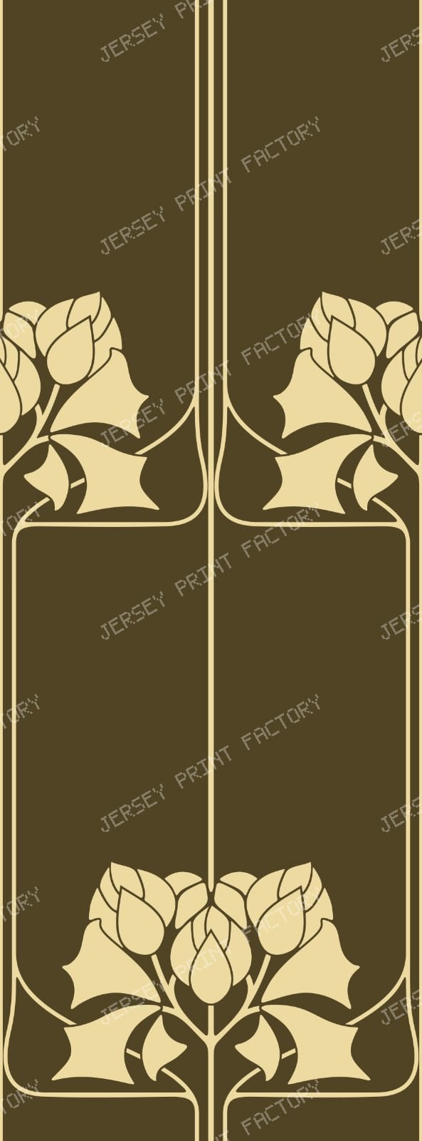 Bronze art deco flowers