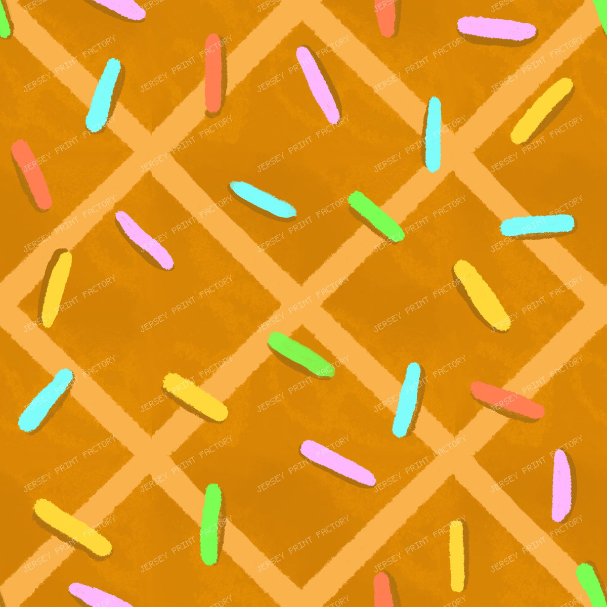 Waffle cone with colorful sprinkles