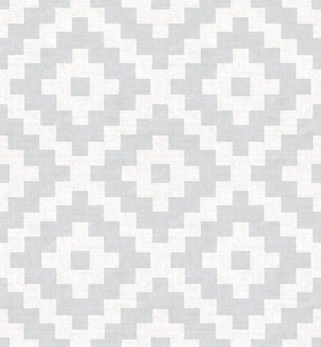 Western Tribal Aztec Diamonds - Boho Interior Geometric - Charcoal Gray — Light Gray