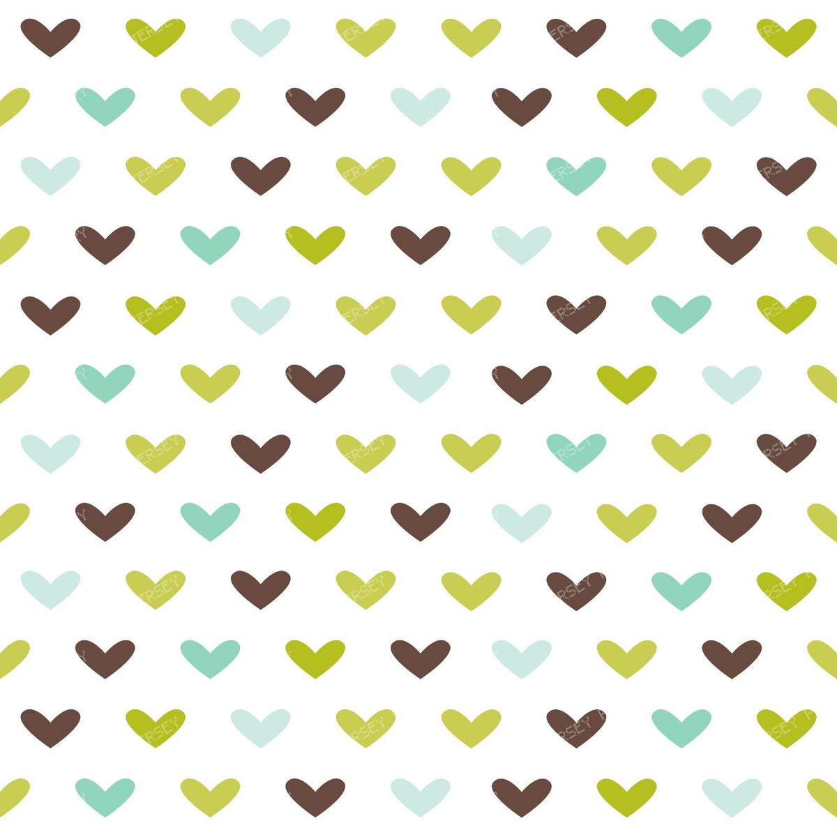 Pattern Of Hearts, Blue Hearts, Brown Hearts, Orange Hearts — Colorful 3