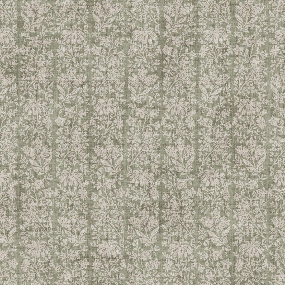 Sara - Stamped Floral - Green