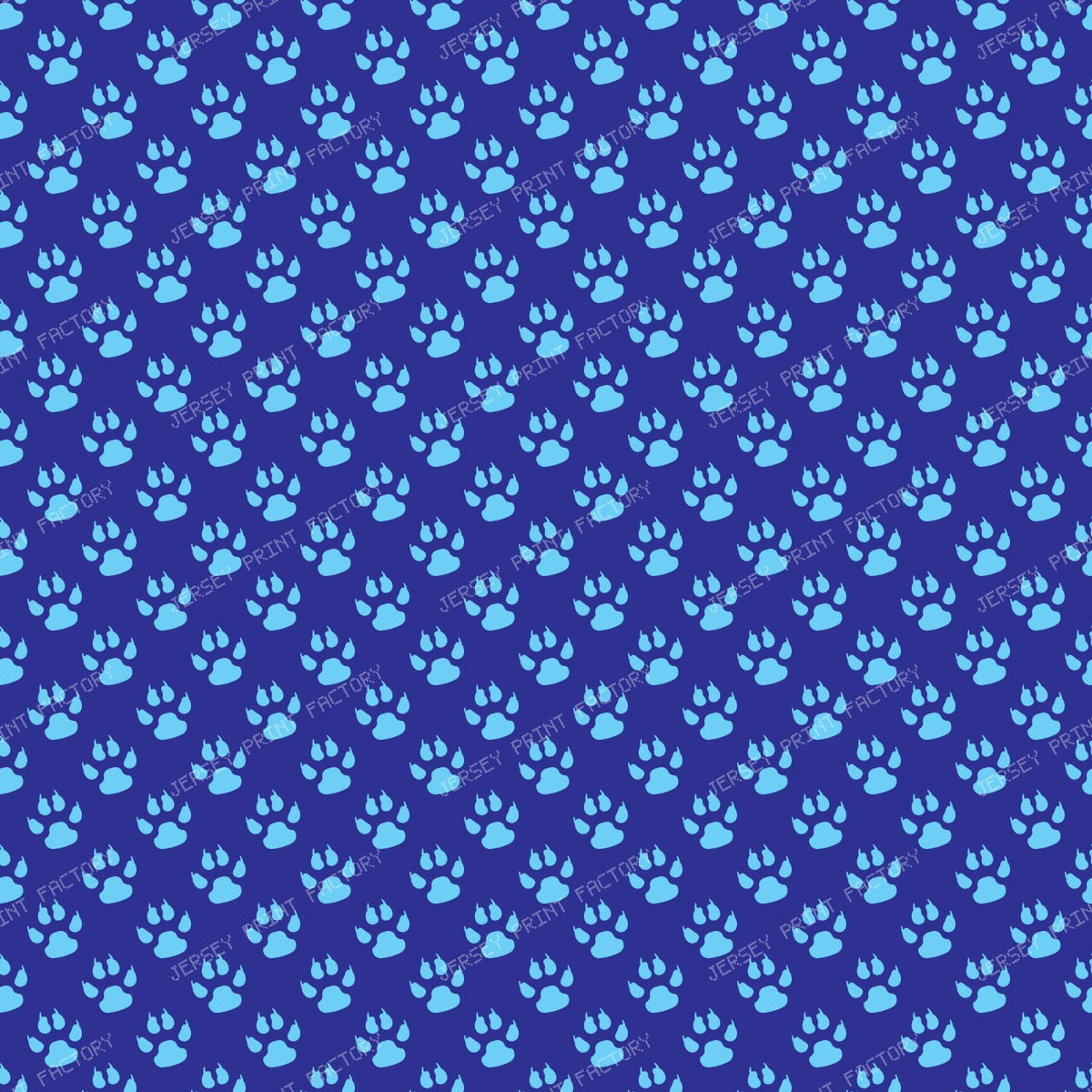 Green Paws, Dog Paws, Pattern Of Paws, Animal Paws — Blue