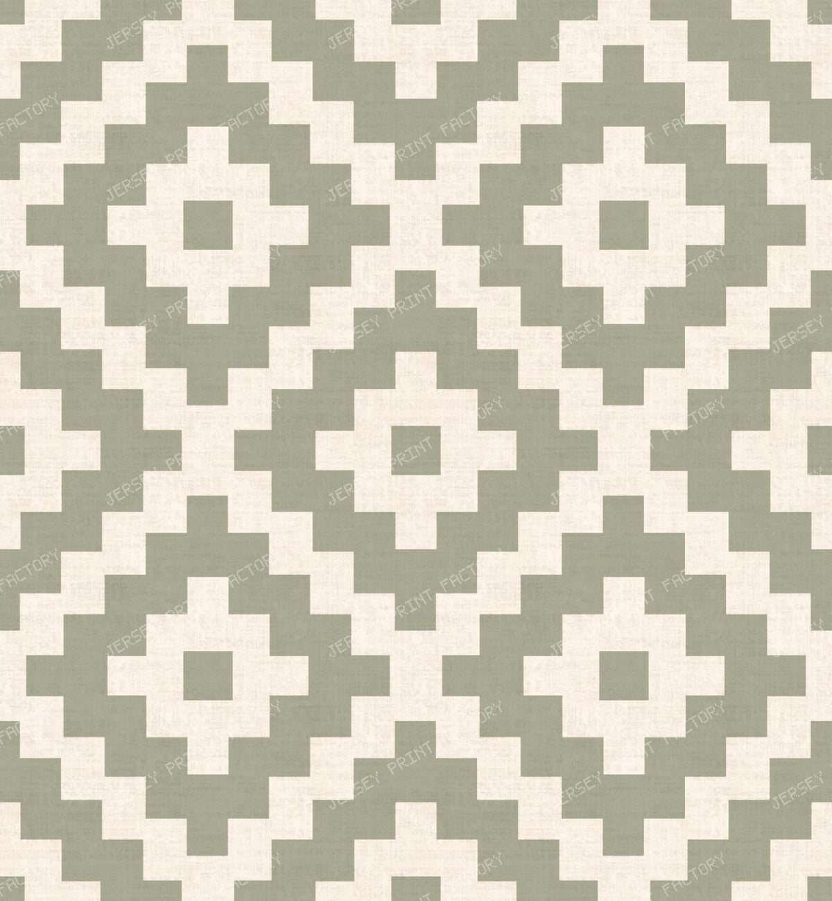Western Tribal Aztec Diamonds - Boho Interior Geometric - Terracotta Clay — Sage Green