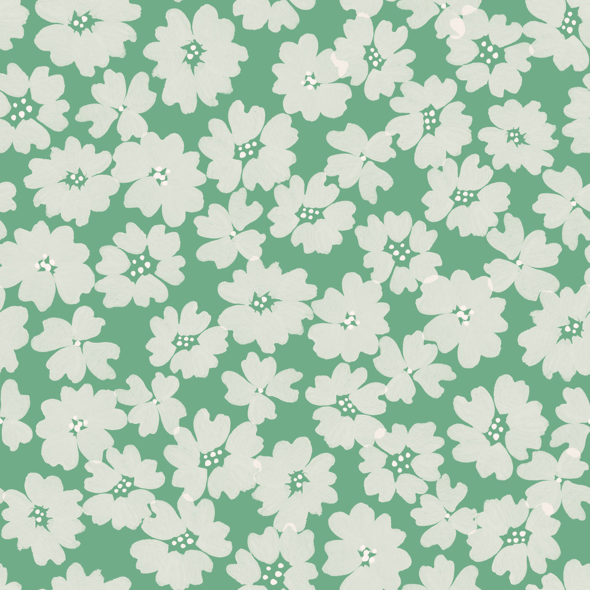 Dense Ditsy Floral Jade Green