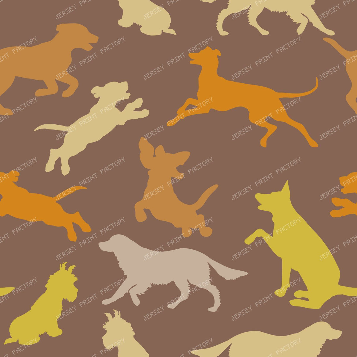Colorful Dogs, Pattern Of Dogs, Dog Silhouettes, Puppy, Pet