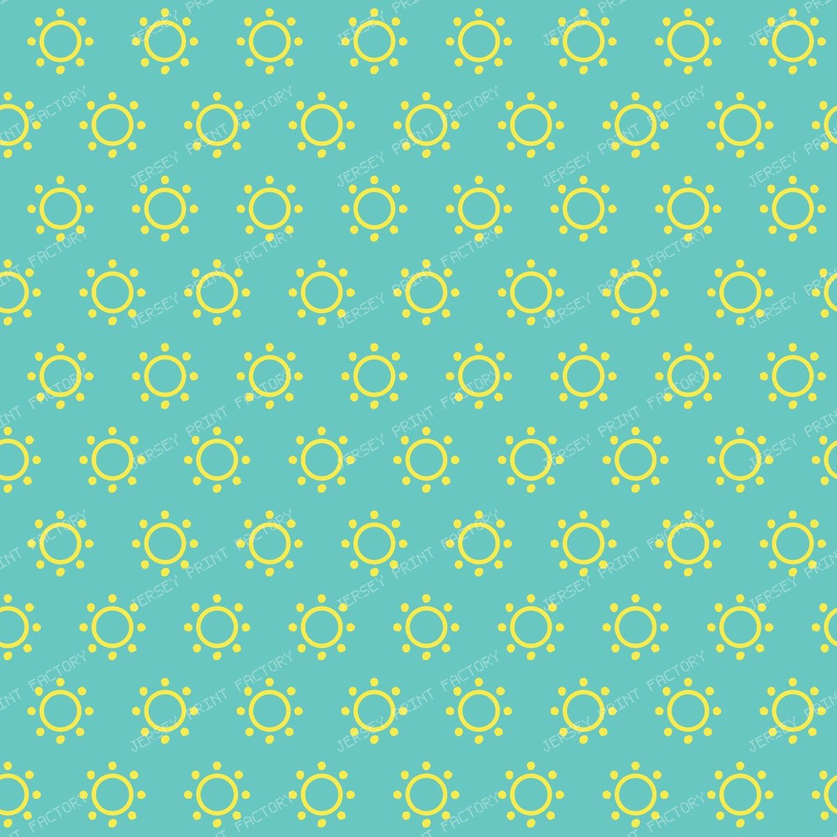 Orange Sun, Sun Pattern, Orange Circles, Dots, Summer — Teal and Yellow