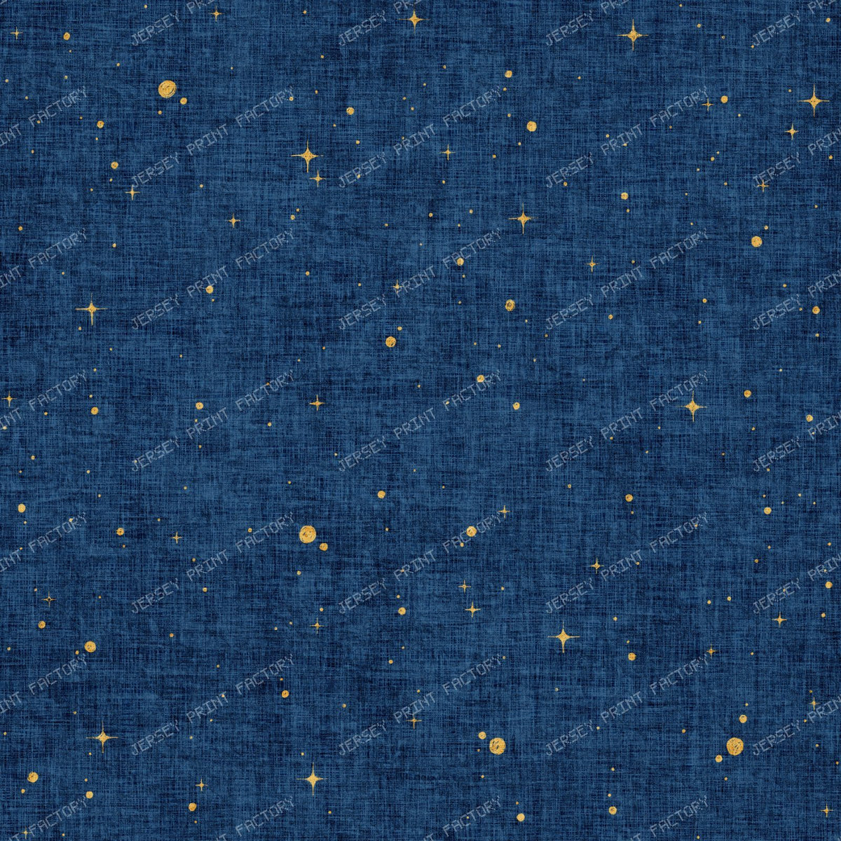 boho stardust mustard yellow on indigo