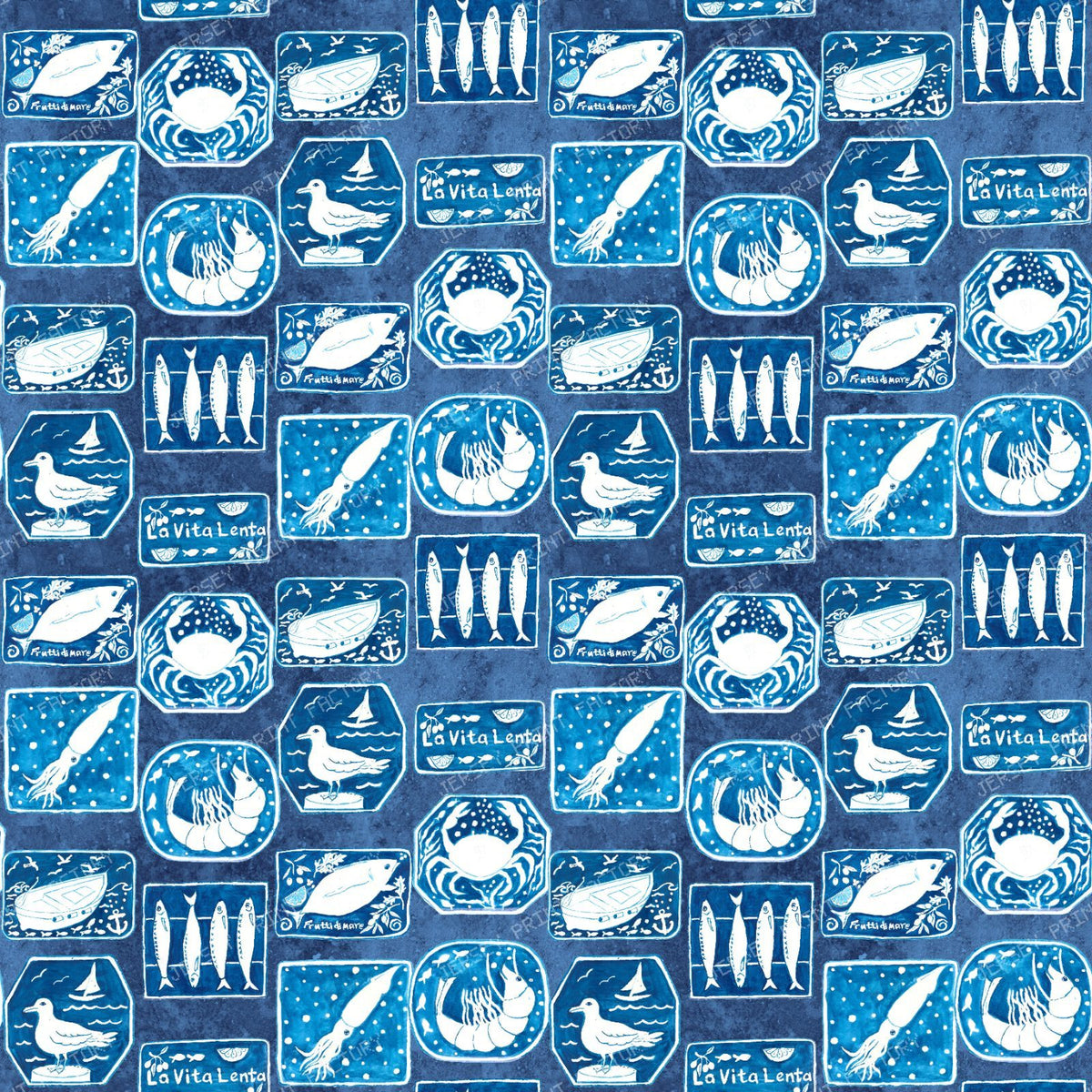 Coastal Delicacies - Denim Blue
