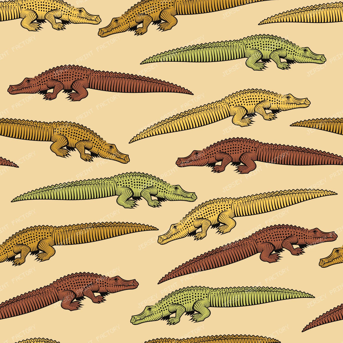Pattern Of Crocodiles, Colorful Crocodiles, Alligators, Safari Animals — Colorful 2