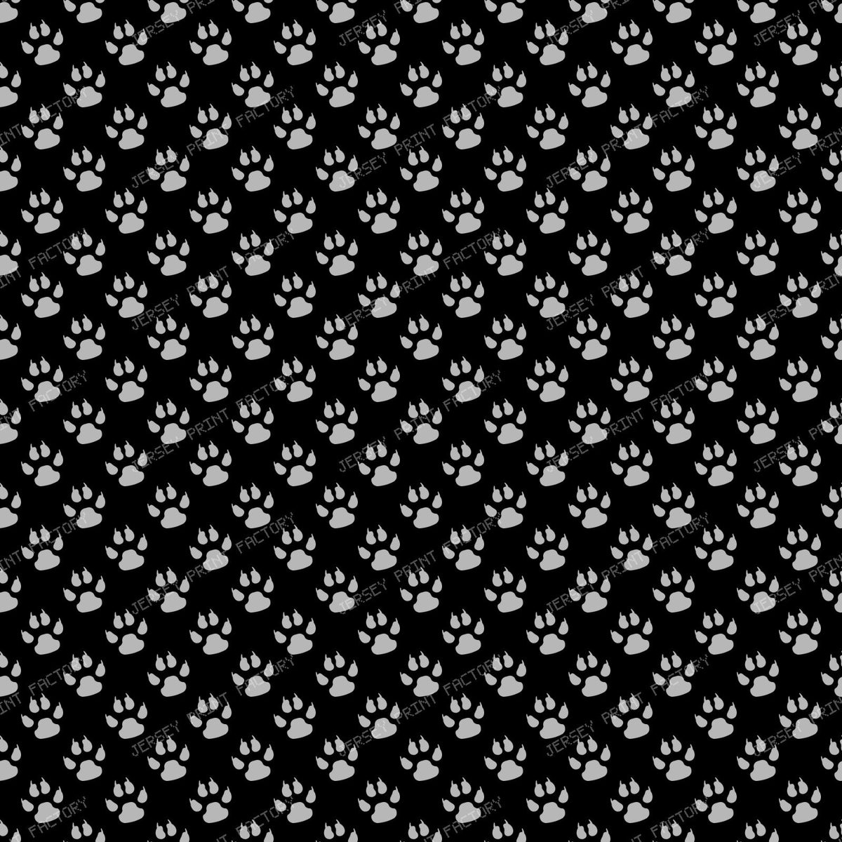 Green Paws, Dog Paws, Pattern Of Paws, Animal Paws — Black