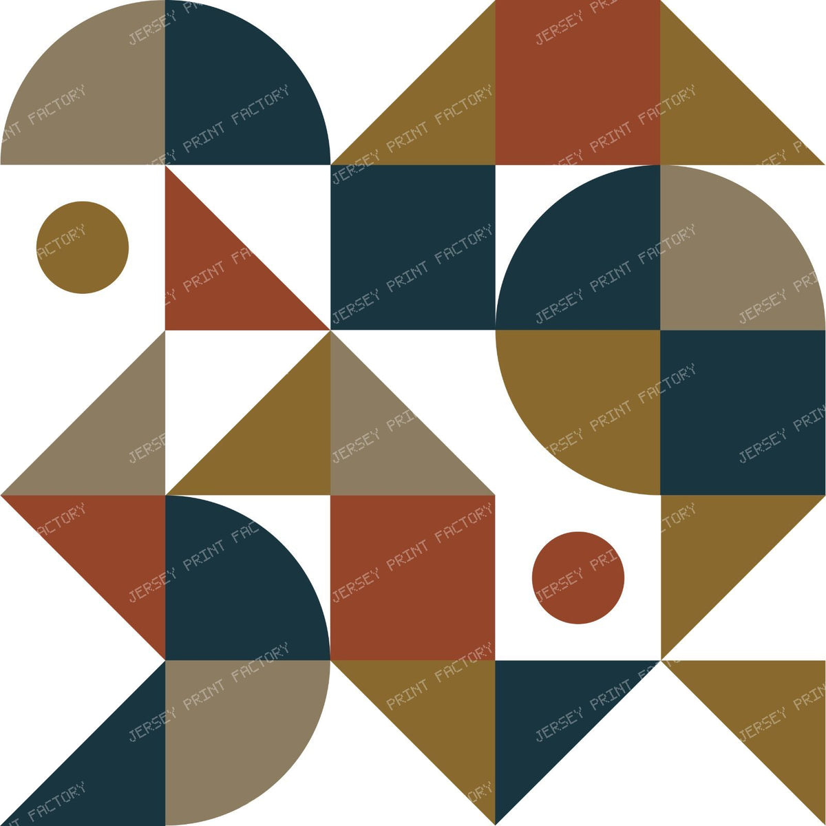 Colorful Bauhaus Pattern, Retro Pattern, Geometric Pattern — Colorful 9