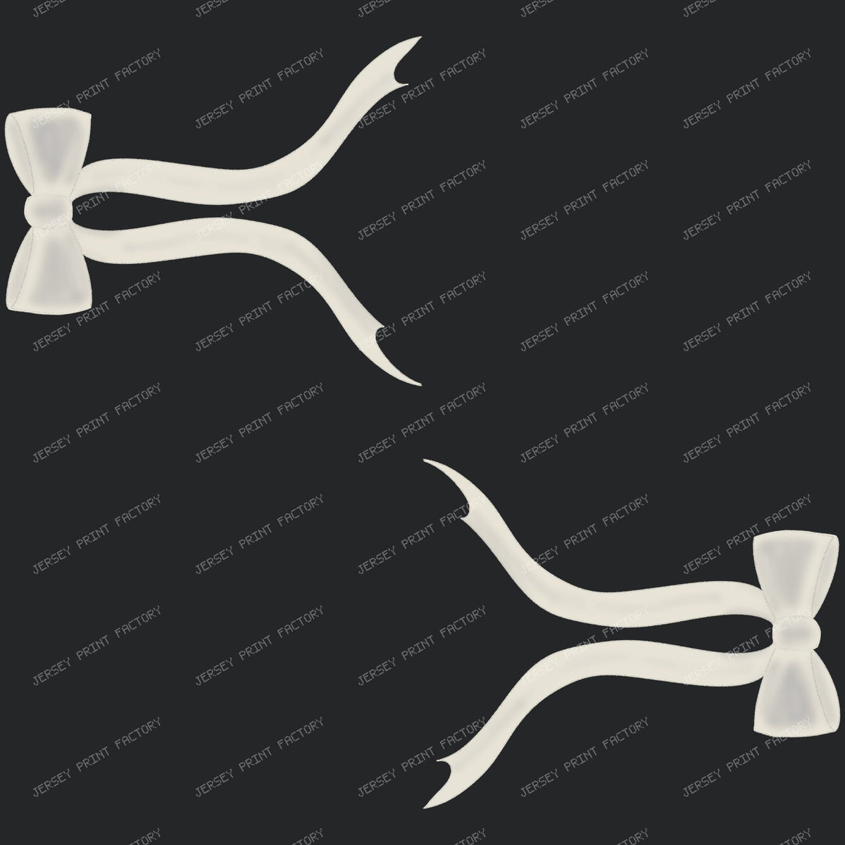 Ogee Bow Blender / Halloween Bow Pattern Bone White on Black