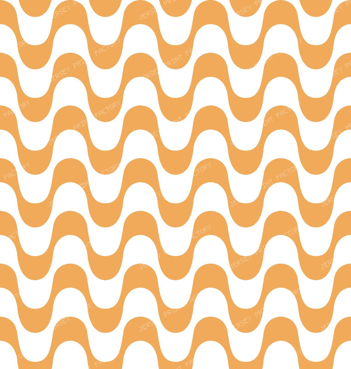 Black and White Copacabana Pattern, Copacabana Sidewalk, Beach Pattern — Orange 1