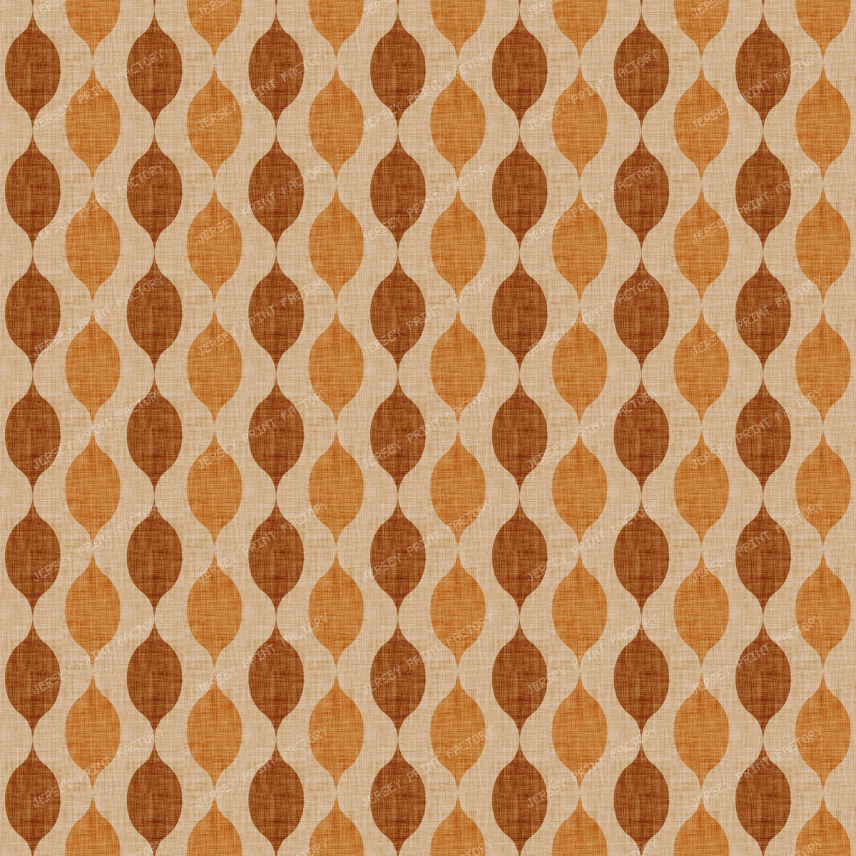 Textured Ogee - Cinnamon Cream