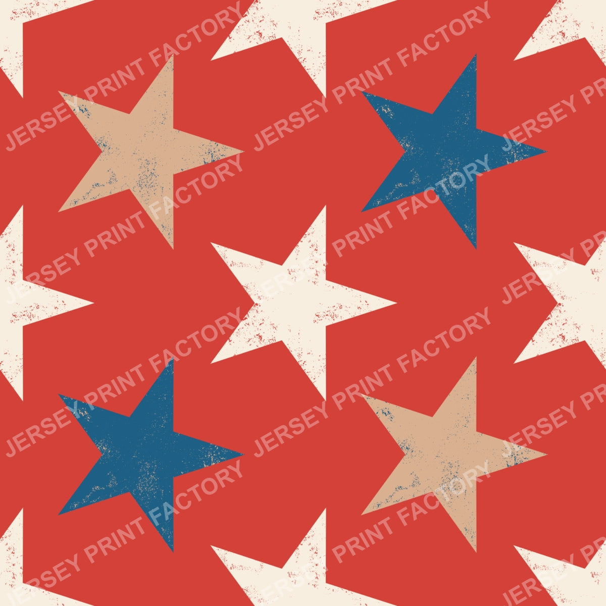 Retro Patriotic Stars Pattern. Vintage Americana Star pattern. Red