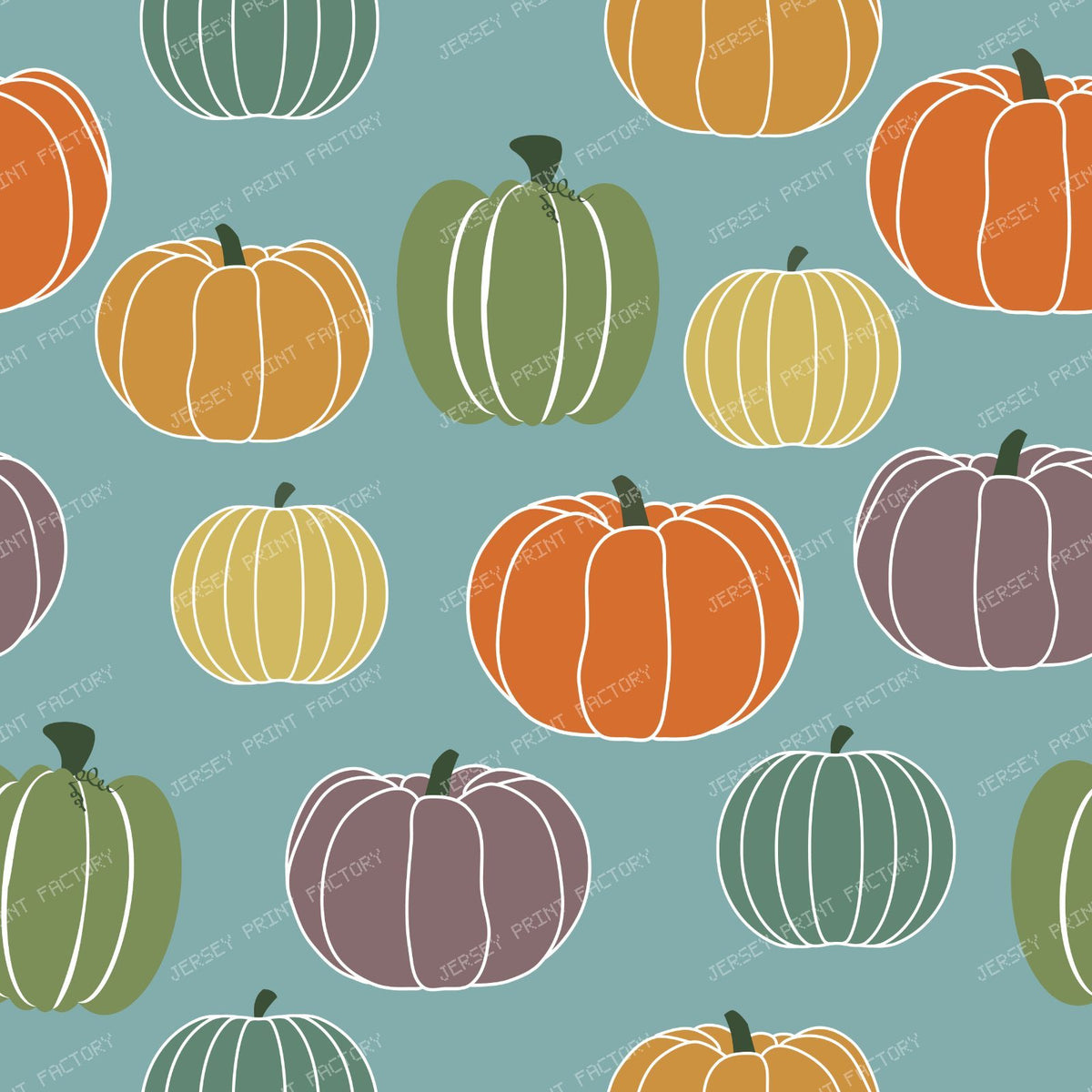 Pattern Of Pumpkins, Colorful Pumpkins, Autumn, Fall