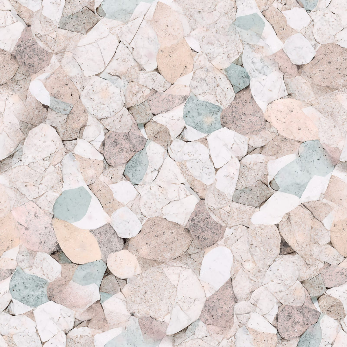 Granite Rocks Stone Wall Pebbles Cool Blue