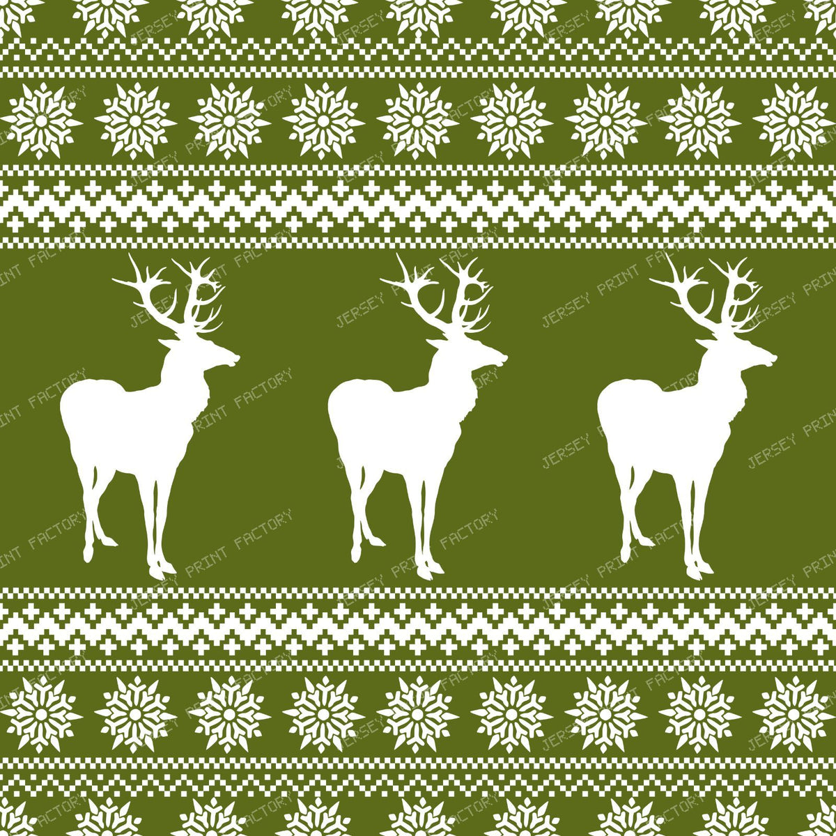 Ugly Christmas Sweater, Snowflakes, Deer, Reindeer, Blue — Green 2