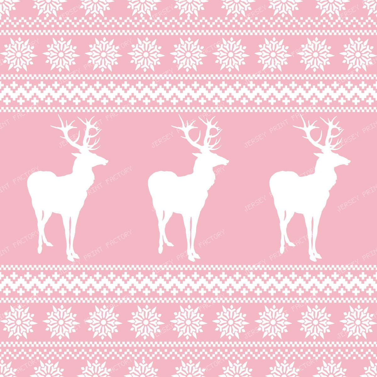 Ugly Christmas Sweater, Snowflakes, Deer, Reindeer, Blue — Pink 1