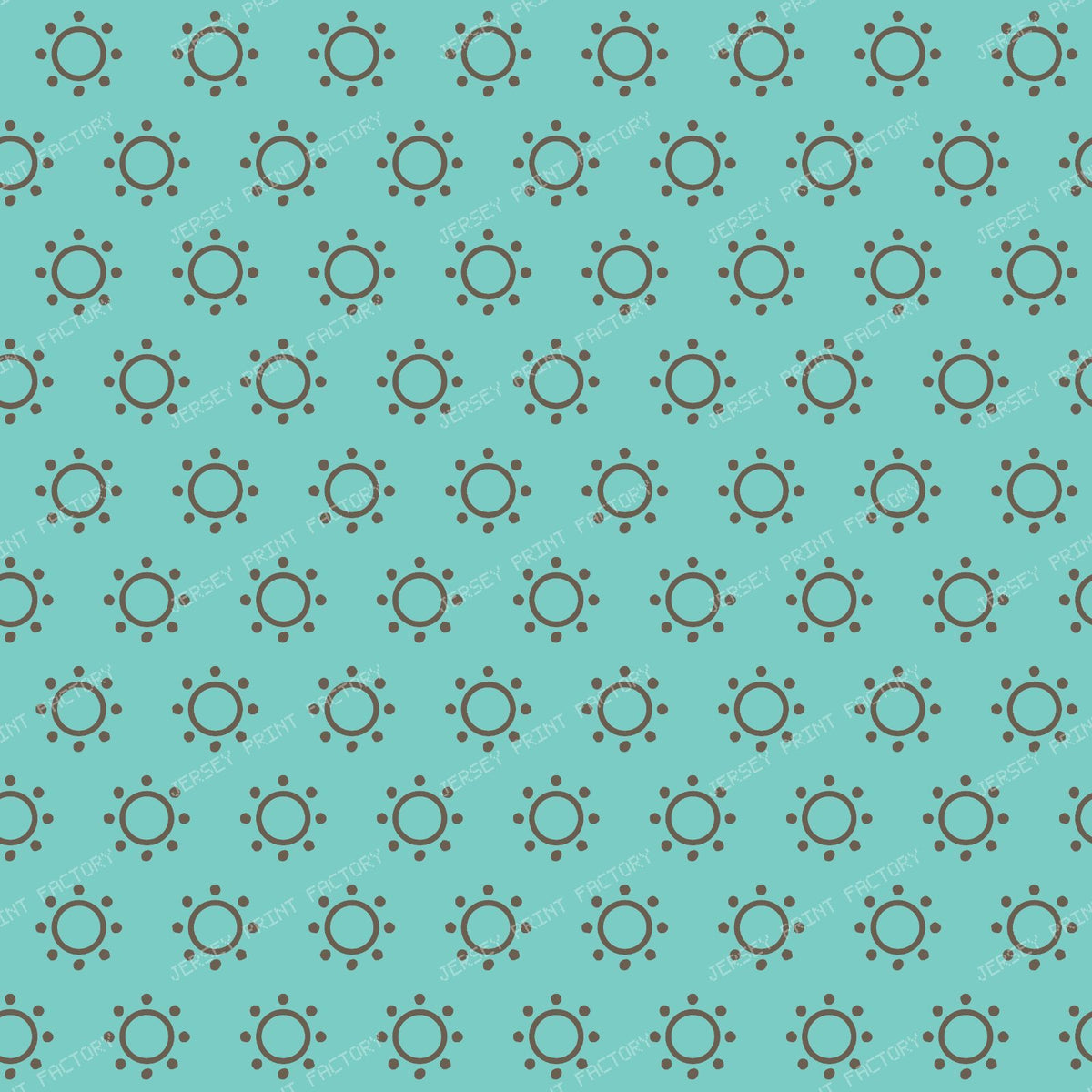 Orange Sun, Sun Pattern, Orange Circles, Dots, Summer — Teal and Brown