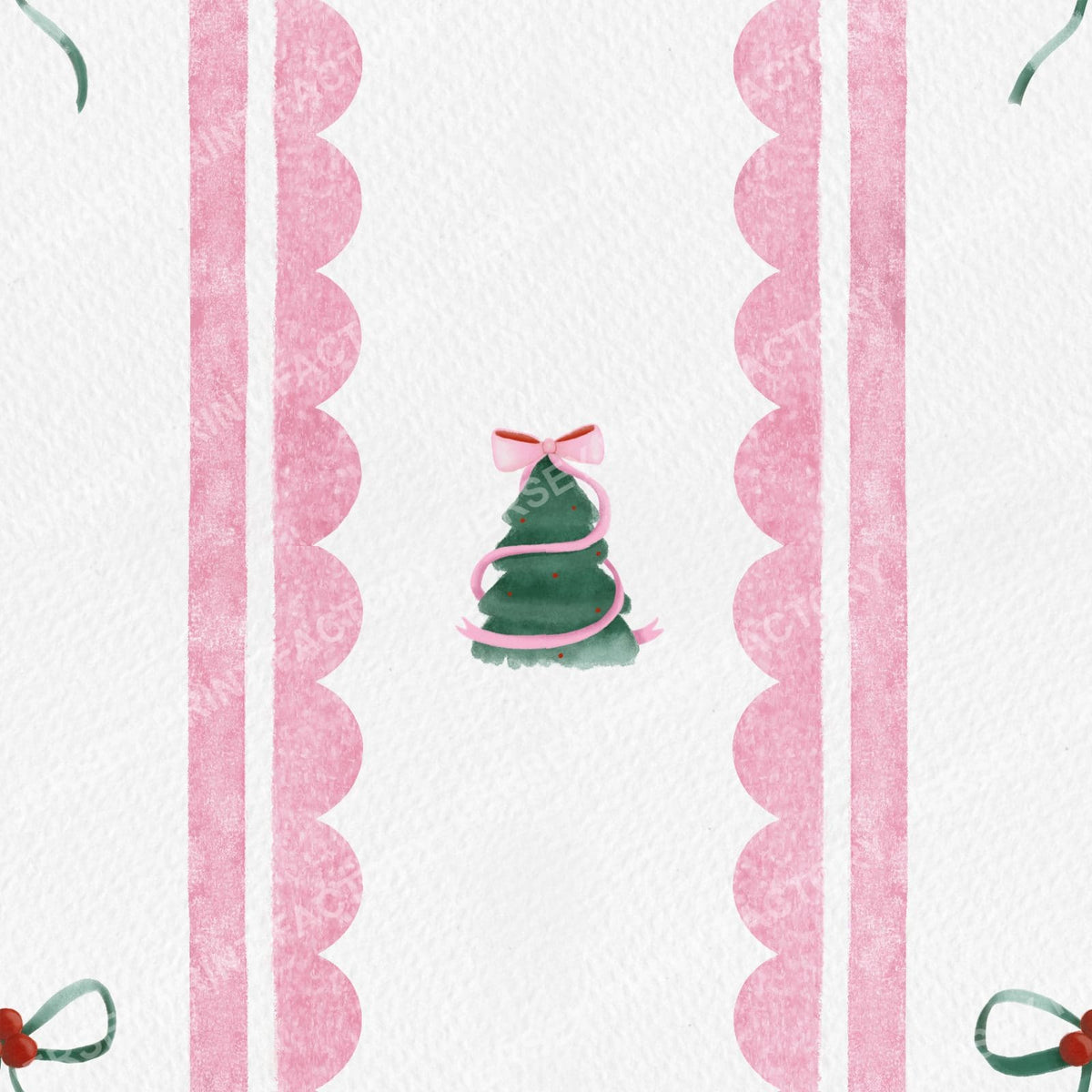 Scallop coquette Christmas - pink